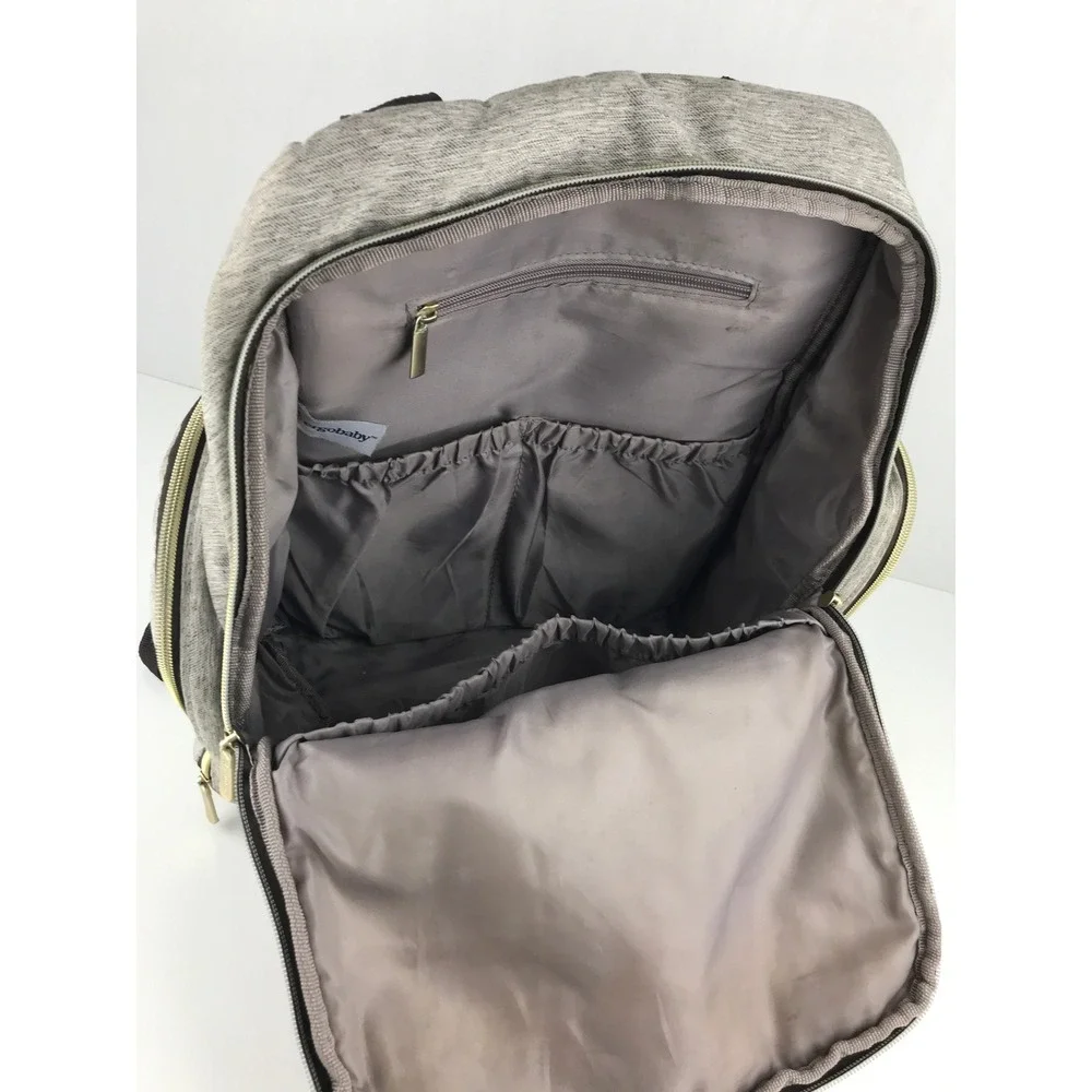 Ergobaby Babyboom Diaper Backpack‎ Gray Insulated Pockets Travel Bag